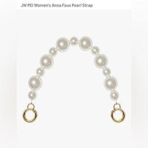 JW PEI Anna faux pearl bag strap with gold round clasps - LIKE NEW